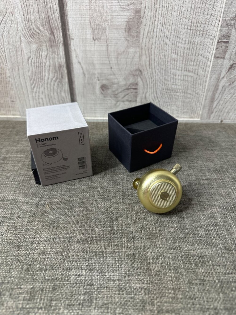 Honom Gold Bike Bell With Trigger & Mounting Clamp